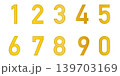 Illustration of gradient golden color numbers set. 139703169
