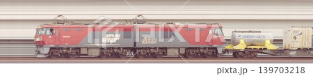 コンテナ貨物列車を牽引するEH500形大型電気機関車 139703218