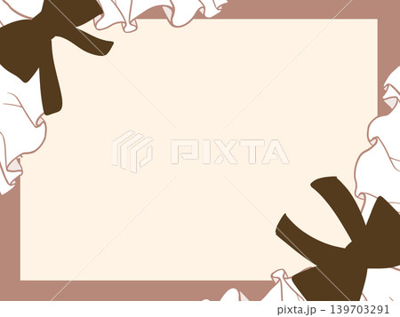リボンとフリルのカードイラスト 139703291