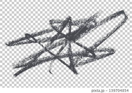 dark gray pencil strokes isolated on transparent background 139704854