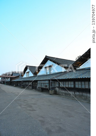 山居倉庫の歴史ある街並み(山形県酒田市) 山居倉庫の歴史ある街並み(山形県酒田市) 139704977
