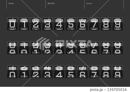 回転式アナログメーターの0から9までの数字のセット_015 回転式アナログメーターの0から9までの数字のセット_015 139705016