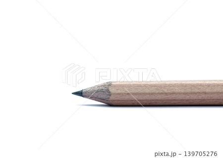 Close-up Small Pencil Use for writing, notes, drawings isolated on white background Close-up Small Pencil Use for writing, notes, drawings isolated on white background 139705276