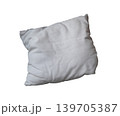 Close-up old white pillow isolated on white background 139705387