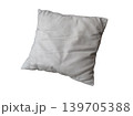 Close-up old white pillow isolated on white background 139705388