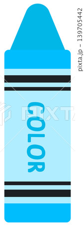 Cute blue crayon for back to school and creative art craft Cute blue crayon for back to school and creative art craft 139705442