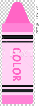 Cute pink crayon for back to school and creative art craft Cute pink crayon for back to school and creative art craft 139705443