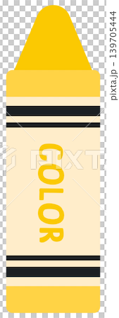 Cute yellow crayon for back to school and creative art craft Cute yellow crayon for back to school and creative art craft 139705444