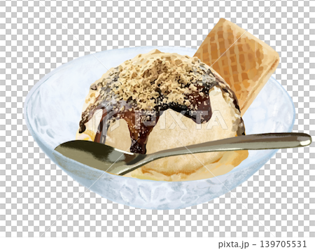 Black sugar syrup and kinako ice cream (comes with bowl, spoon, and wafer) Black sugar syrup and kinako ice cream (comes with bowl, spoon, and wafer) 139705531