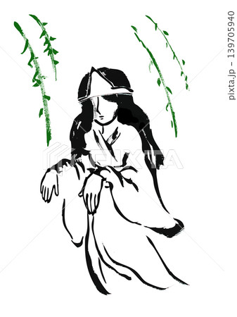 幽霊の手書き和風イラスト 139705940