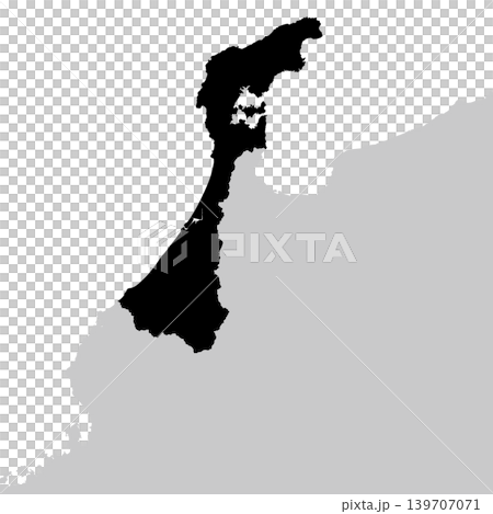 日本向量插圖地圖:石川縣地圖 日本向量插圖地圖:石川縣地圖 139707071