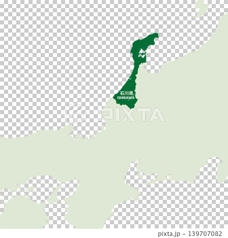 日本向量插圖地圖:石川縣地圖 日本向量插圖地圖:石川縣地圖 139707082