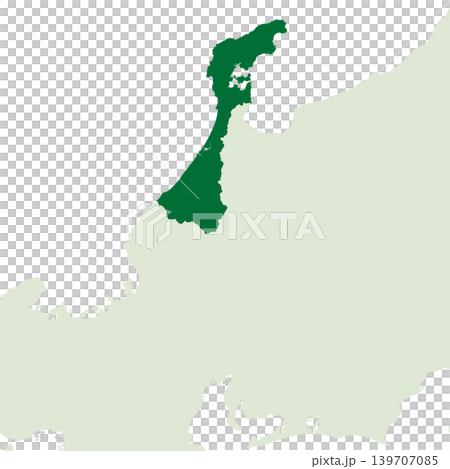 日本向量插圖地圖：石川縣地圖 139707085