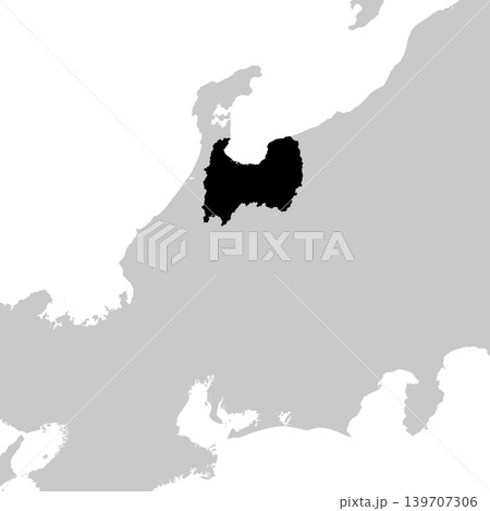 日本のベクターイラスト地図素材:富山県全体地図 日本のベクターイラスト地図素材:富山県全体地図 139707306