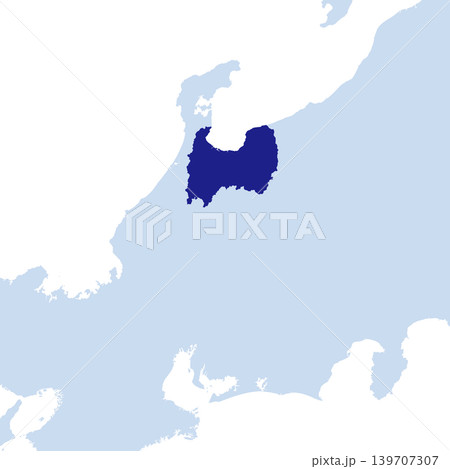 日本のベクターイラスト地図素材:富山県全体地図 日本のベクターイラスト地図素材:富山県全体地図 139707307