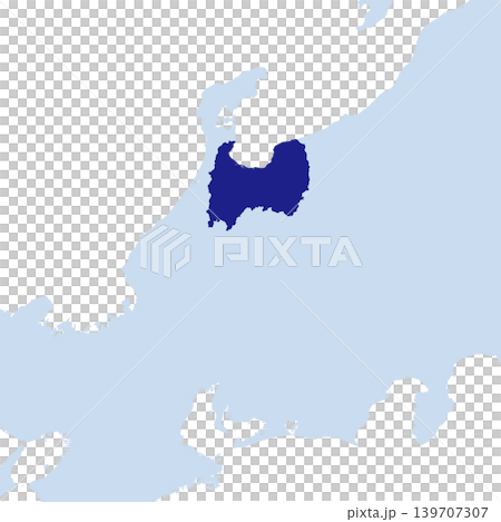 日本のベクターイラスト地図素材:富山県全体地図 日本のベクターイラスト地図素材:富山県全体地図 139707307