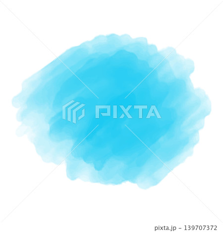水色のシンプルな水彩画のベクターイラスト 139707372