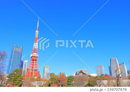 東京都港区、東京タワーの風景 東京都港区、東京タワーの風景 139707679