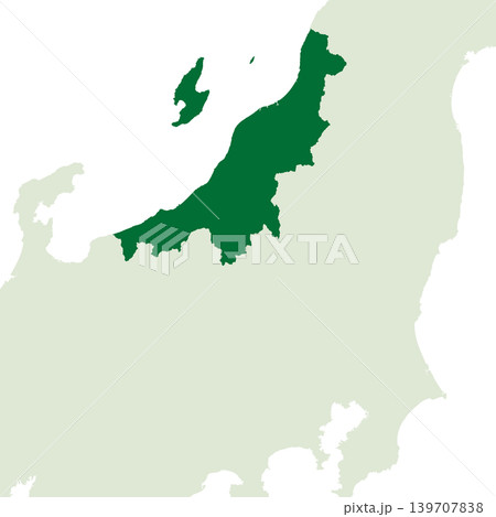 日本のベクターイラスト地図素材:新潟県全体地図 日本のベクターイラスト地図素材:新潟県全体地図 139707838