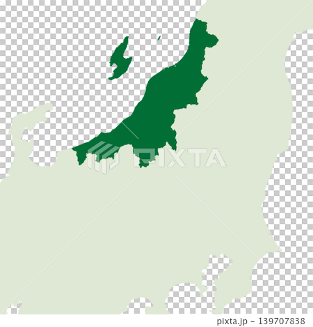 日本のベクターイラスト地図素材:新潟県全体地図 日本のベクターイラスト地図素材:新潟県全体地図 139707838