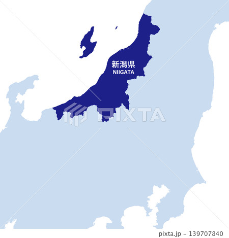 日本のベクターイラスト地図素材:新潟県全体地図 日本のベクターイラスト地図素材:新潟県全体地図 139707840