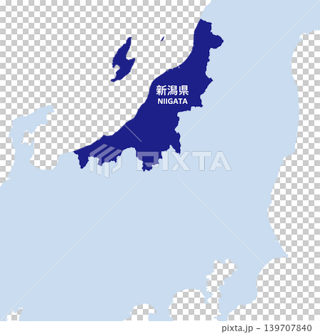 日本新潟縣地圖向量插畫素材 139707840