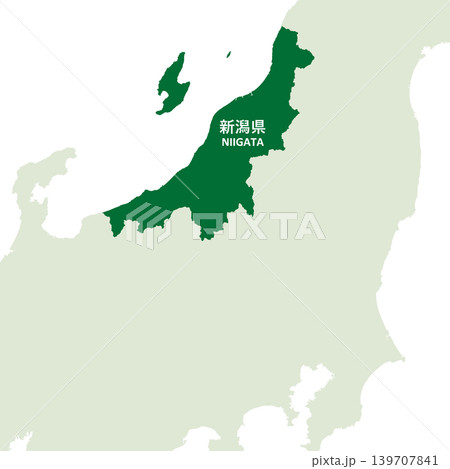 日本のベクターイラスト地図素材：新潟県全体地図 139707841