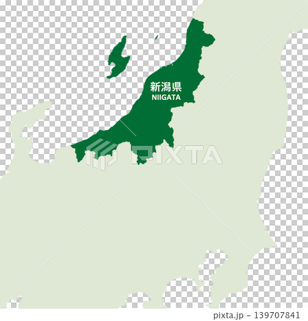 日本のベクターイラスト地図素材：新潟県全体地図 139707841