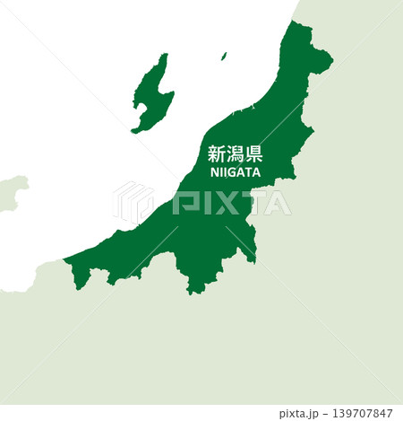 日本のベクターイラスト地図素材:新潟県全体地図 日本のベクターイラスト地図素材:新潟県全体地図 139707847