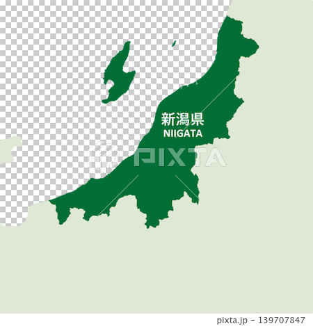 日本のベクターイラスト地図素材:新潟県全体地図 日本のベクターイラスト地図素材:新潟県全体地図 139707847