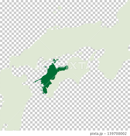 Vector illustration map material for Japan: Ehime Prefecture map Vector illustration map material for Japan: Ehime Prefecture map 139708002