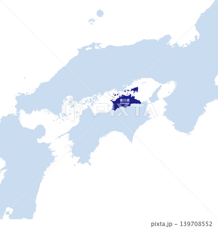 日本のベクターイラスト地図素材：香川県全体地図 139708552