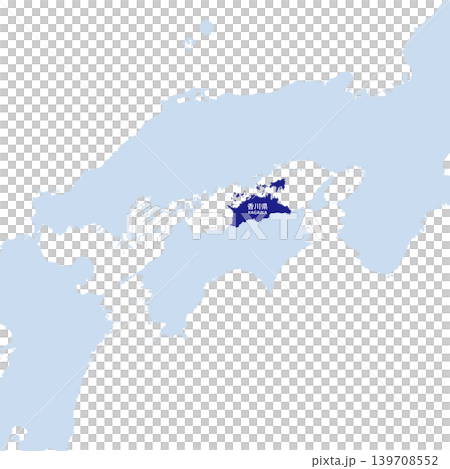 日本のベクターイラスト地図素材：香川県全体地図 139708552