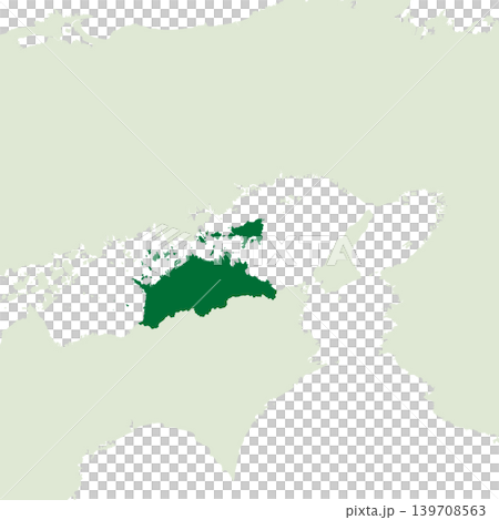 Vector illustration map material for Japan: Map of Kagawa Prefecture Vector illustration map material for Japan: Map of Kagawa Prefecture 139708563