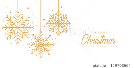Merry chiristmas new year ornament snow flake  139708664