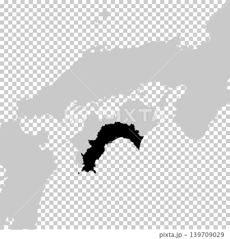 日本のベクターイラスト地図素材:高知県全体地図 日本のベクターイラスト地図素材:高知県全体地図 139709029