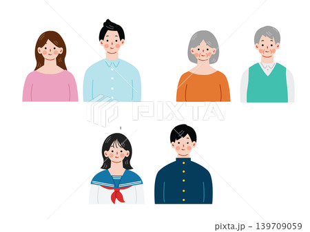 三世代家族のイラスト 三世代家族のイラスト 139709059