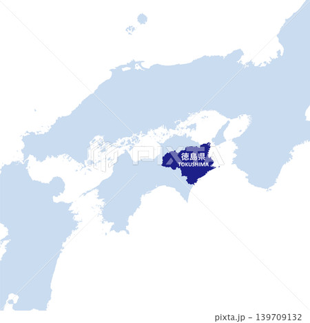 日本のベクターイラスト地図素材：徳島県全体地図 139709132