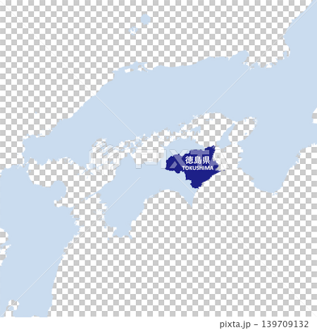 日本のベクターイラスト地図素材：徳島県全体地図 139709132