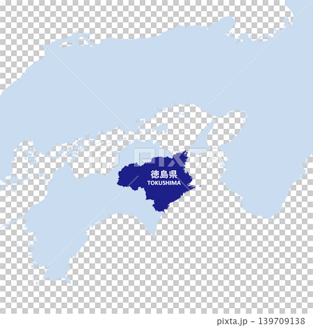 日本向量插圖地圖素材：德島縣地圖 139709138