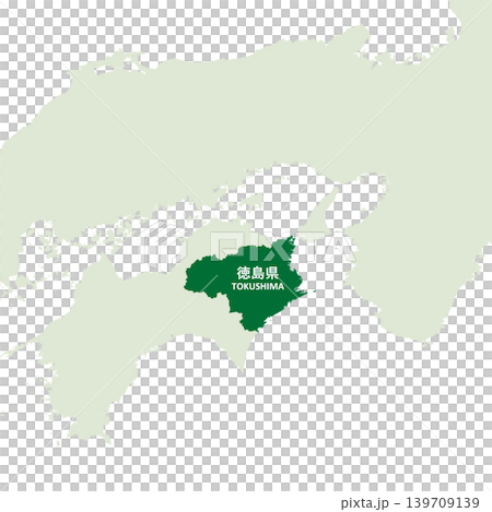 日本向量插圖地圖素材:德島縣地圖 日本向量插圖地圖素材:德島縣地圖 139709139