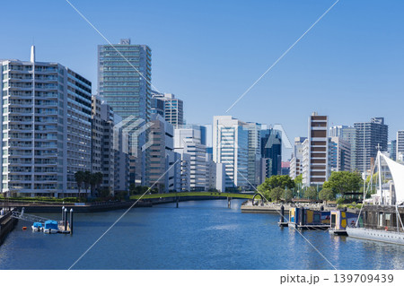 天王洲アイル運河沿いの風景 天王洲アイル運河沿いの風景 139709439