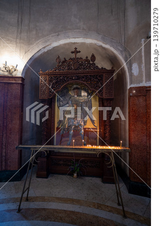 Interior of the Holy Trinity Cathedral, main cathedral of the Georgian Orthodox Church in Tbilisi, Georgia 139710279
