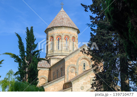 Monastery of St. Nino at Bodbe, Georgian Orthodox Christian pilgrimage site in Sighnaghi, Kakheti region of Georgia Monastery of St. Nino at Bodbe, Georgian Orthodox Christian pilgrimage site in Sighnaghi, Kakheti region of Georgia 139710477