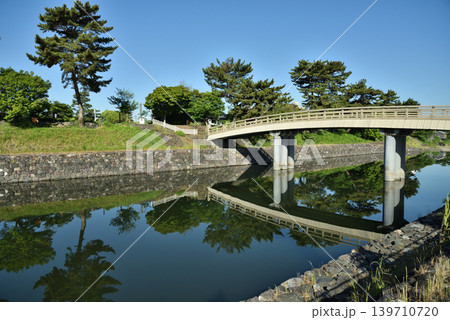 春の宇治川と橘橋(京都府宇治市) 139710720