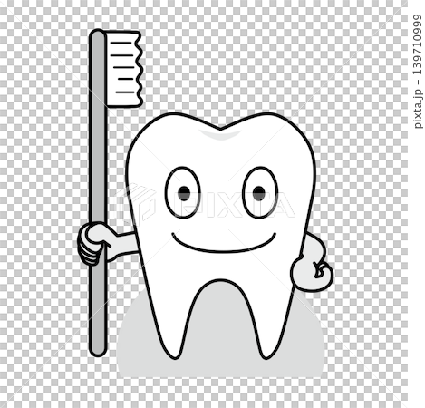 [Monochrome] Icon/Character: Toothbrushing, Teeth 139710999