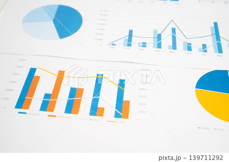 Chart graph paper. Finance, account, statistic, investment data economy, stock exchange business. 139711292
