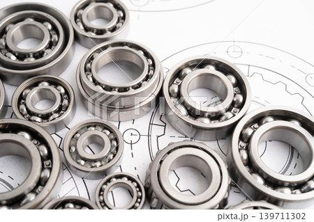 Ball bering circular joint machine component. 139711302