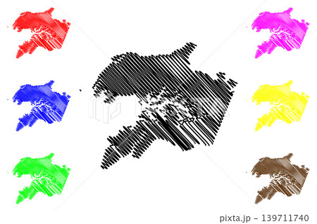 Quinara Region (Republic of Guinea-Bissau, Regions of Guinea Bissau) map vector illustration, scribble sketch Quinara map Quinara Region (Republic of Guinea-Bissau, Regions of Guinea Bissau) map vector illustration, scribble sketch Quinara map 139711740