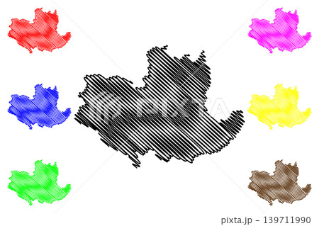 Kolubara District (Republic of Serbia, Districts in Sumadija and Western Serbia) map vector illustration, scribble sketch Kolubara map Kolubara District (Republic of Serbia, Districts in Sumadija and Western Serbia) map vector illustration, scribble sketch Kolubara map 139711990